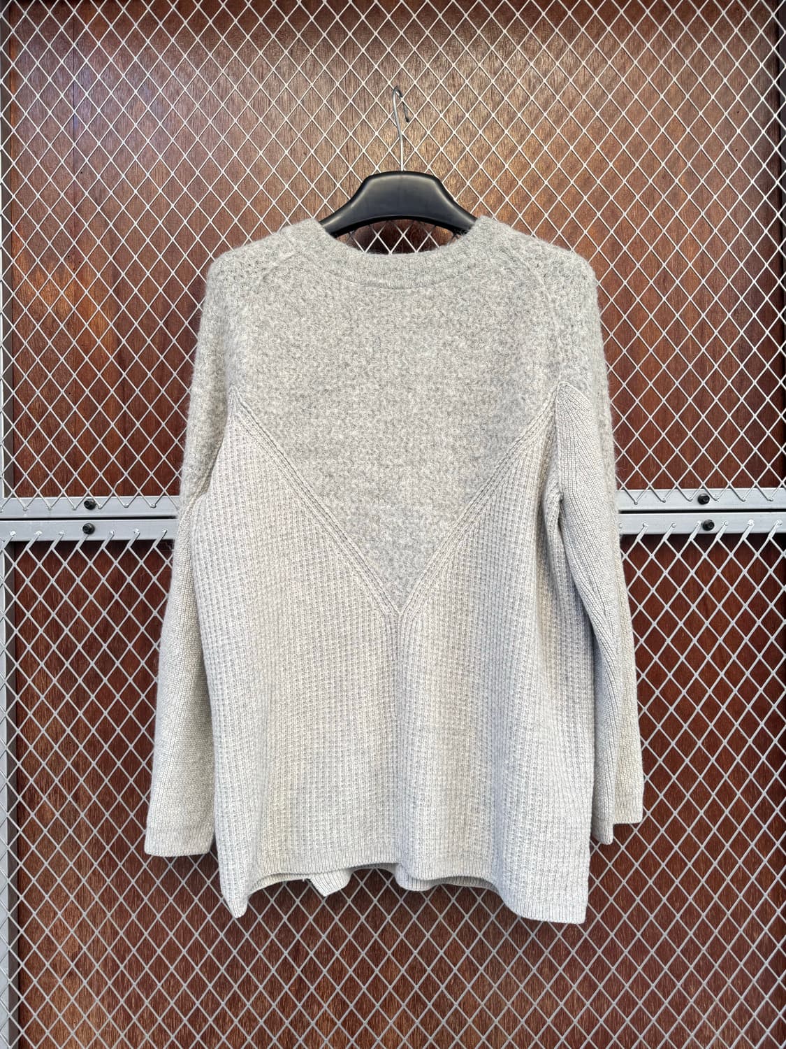 한섬 시스템 system 알파카 그레이 오버핏 울 니트 스웨터 F 상품이미지2