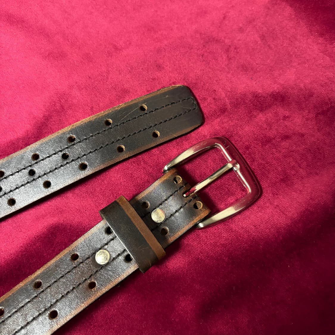 Marco 더블 펀치드 레더 벨트 상품이미지7