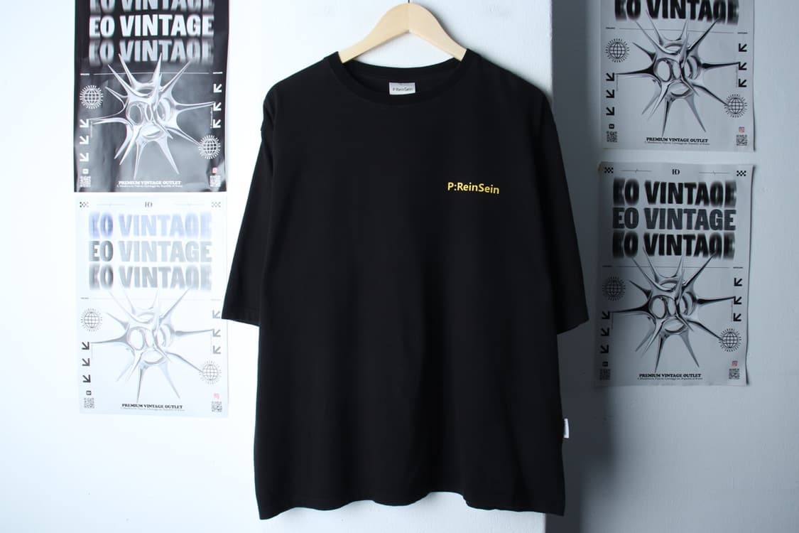 (XL-3XL) 레인세인 반팔 티셔츠 오버핏 블랙 올드스쿨-7B86 상품이미지2