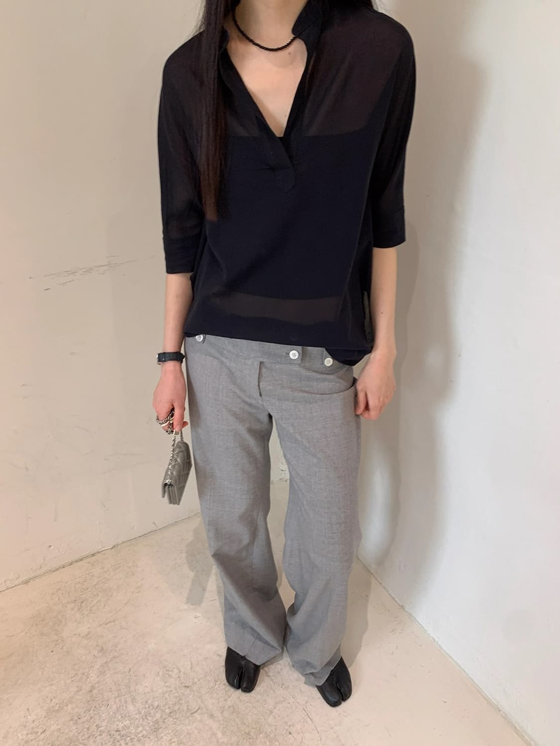 메종마르지엘라 블라우스 오픈카라 셔츠 상품이미지4