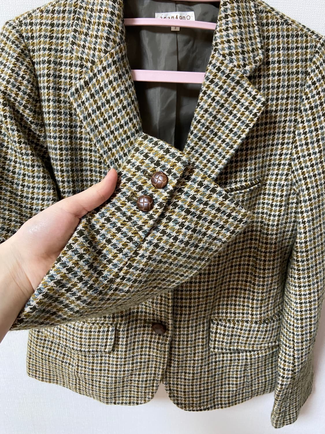 일본 빈티지 하운드투스 체크 자켓 상품이미지3