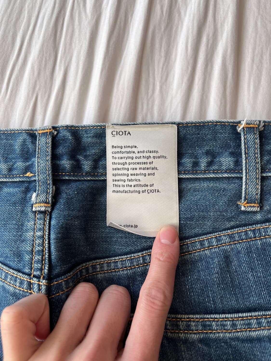 [31] CIOTA 시오타 와이드 테이퍼드 5포켓 데님 상품이미지4