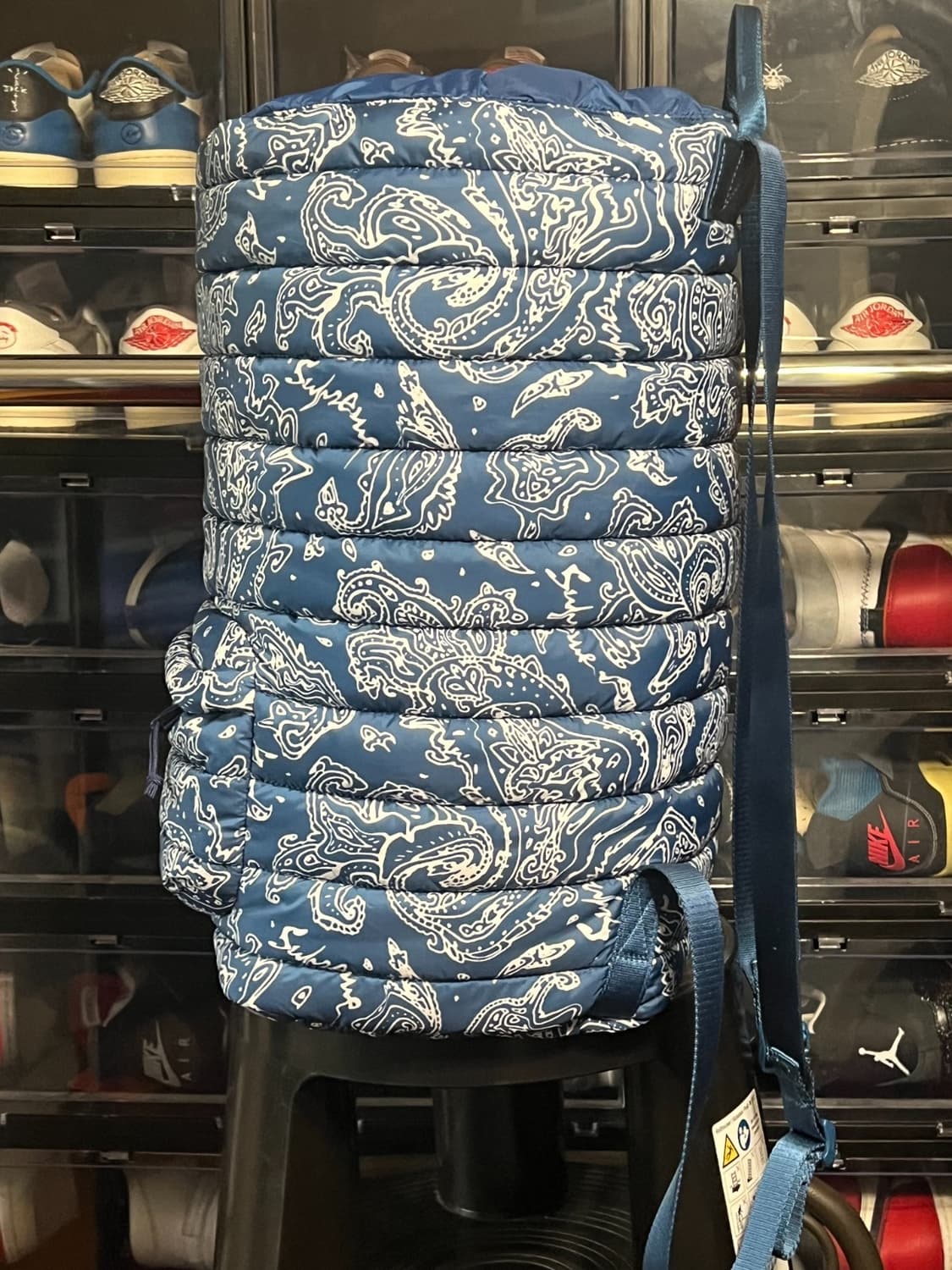 22FW 슈프림 퍼퍼 백팩 블루 페이즐리 상품이미지3