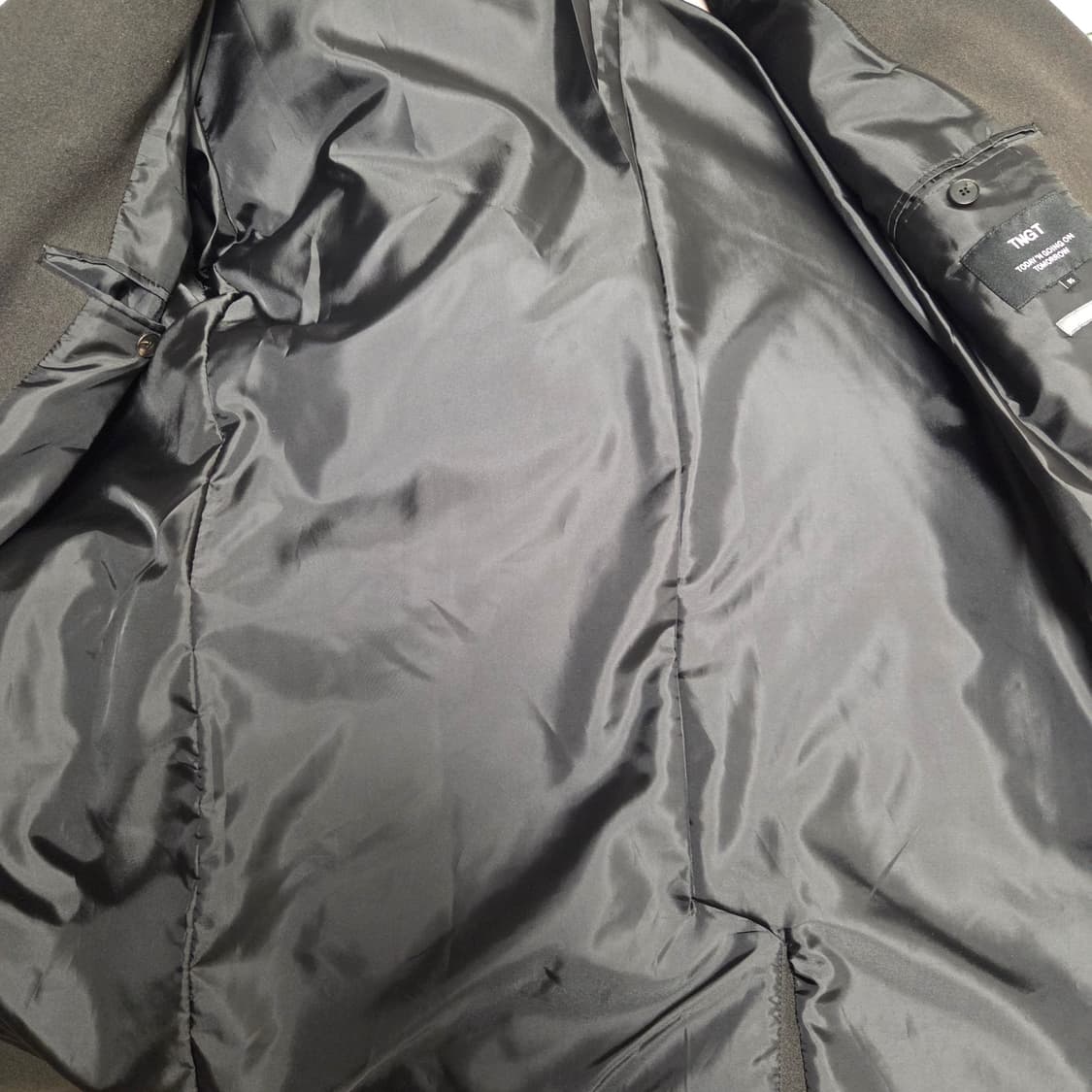 TNGT 울 캐시미어 카키 롱 코트 M-L(95-100) 상품이미지5