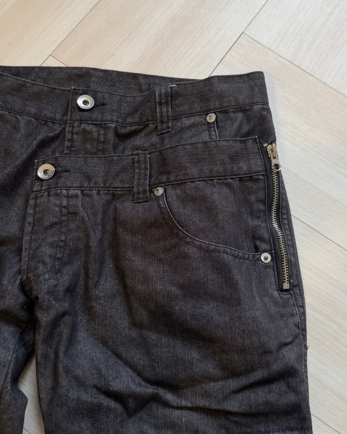 [SEMANTIC DESIGN] two button check denim 상품이미지3