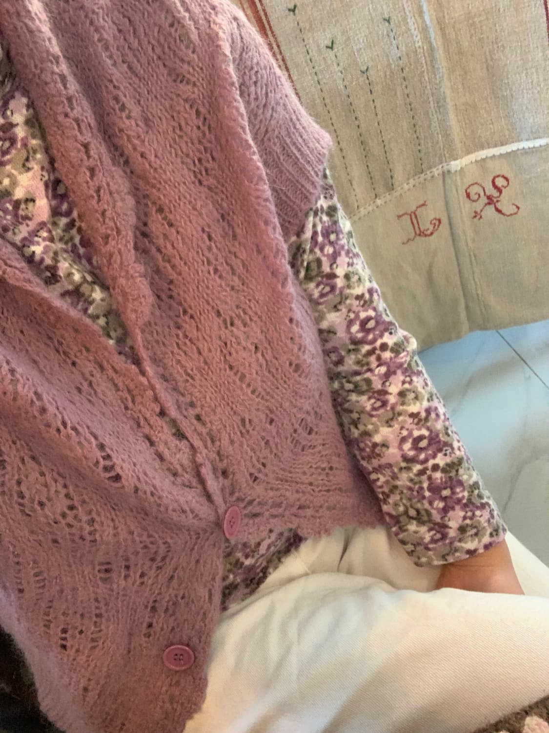 연보라 니트 가디건 세트 상품이미지1