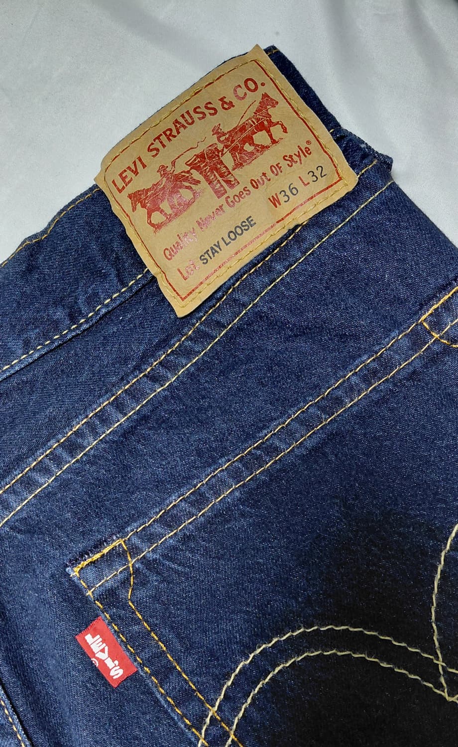 (W36 L32) 리바이스 프리미엄 Stay Loose 다크 인디고 상품이미지9