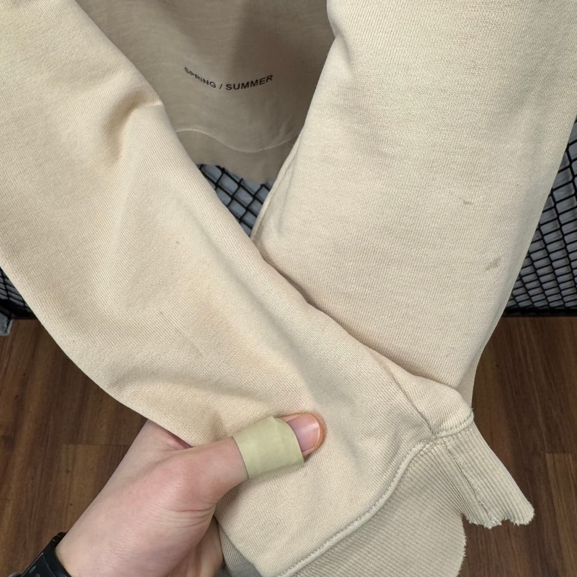 16S/S 앤더슨 벨 스웻셔츠 후드 원더러스트 빅 프린팅 디테일 베이지 상품이미지10