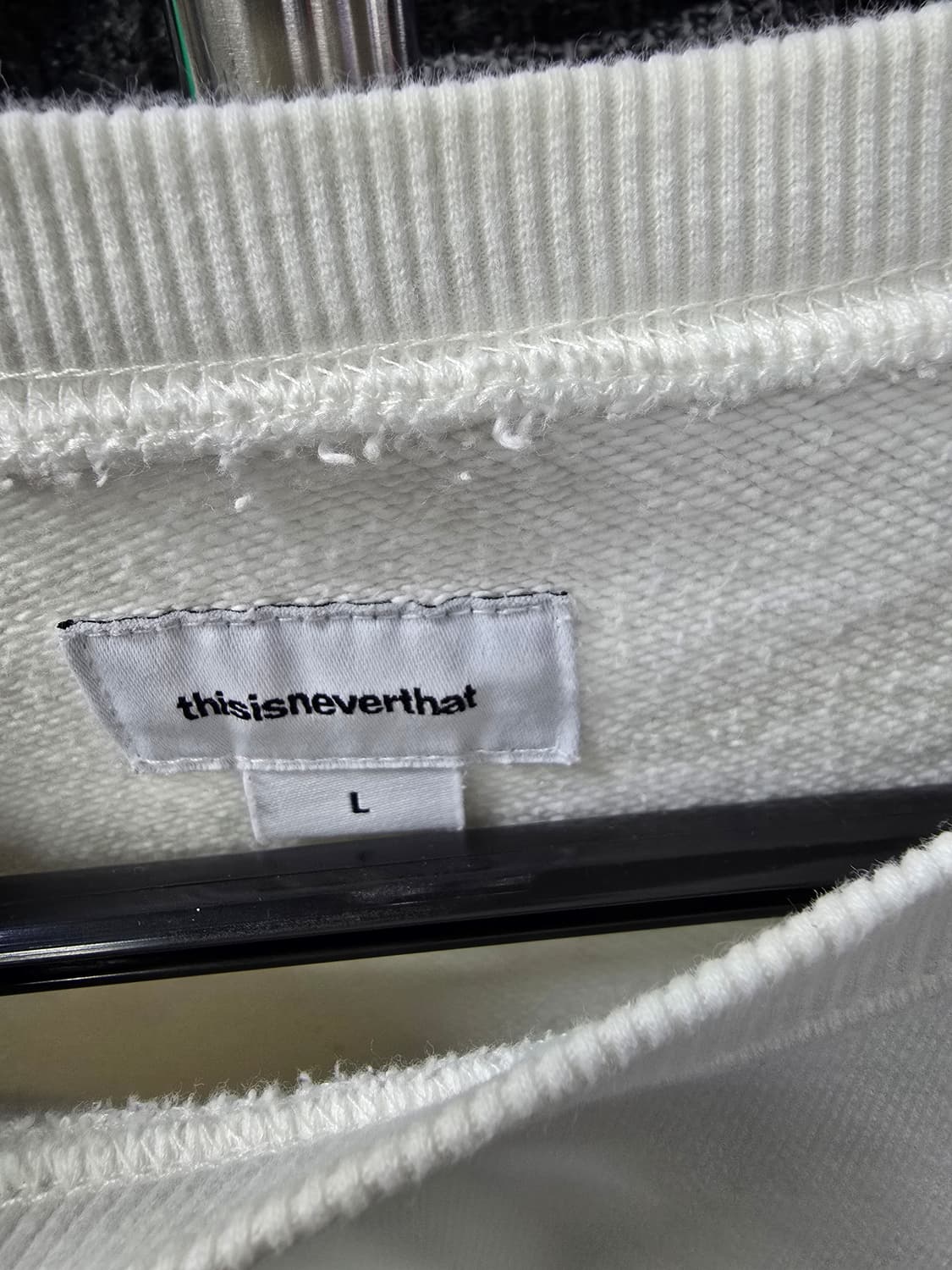 디네뎃 흰색 프린팅 맨투맨 (1431) 상품이미지3