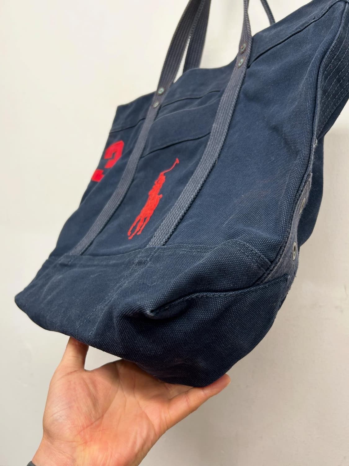 폴로 랄프로렌 네이비 토트백 레드 빅포니 상품이미지6