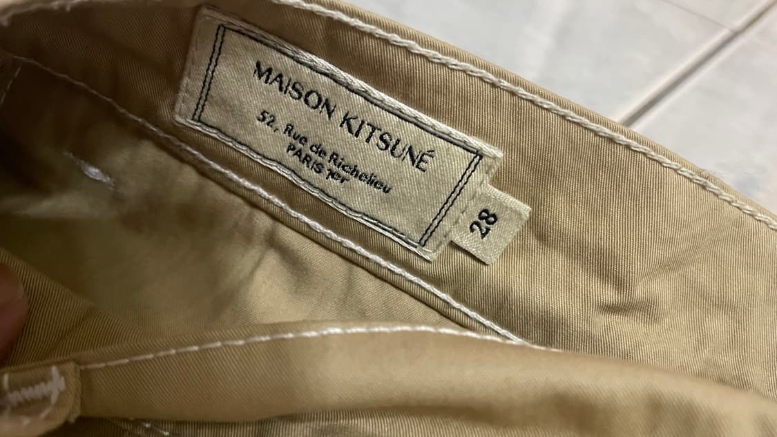 메종키츠네 투 플리츠 팬츠 상품이미지4