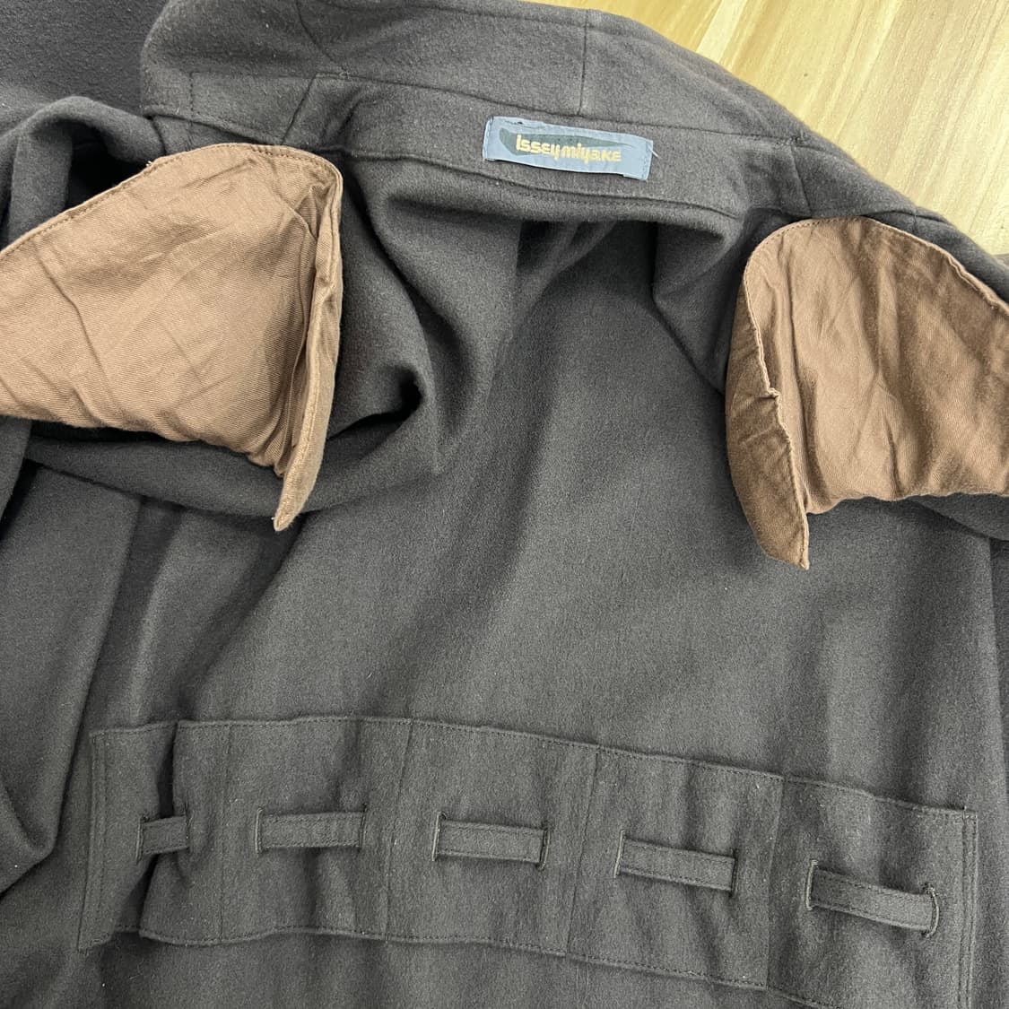 80's 이세이미야케 니트 테리 숄 칼라 랩 자켓 상품이미지9