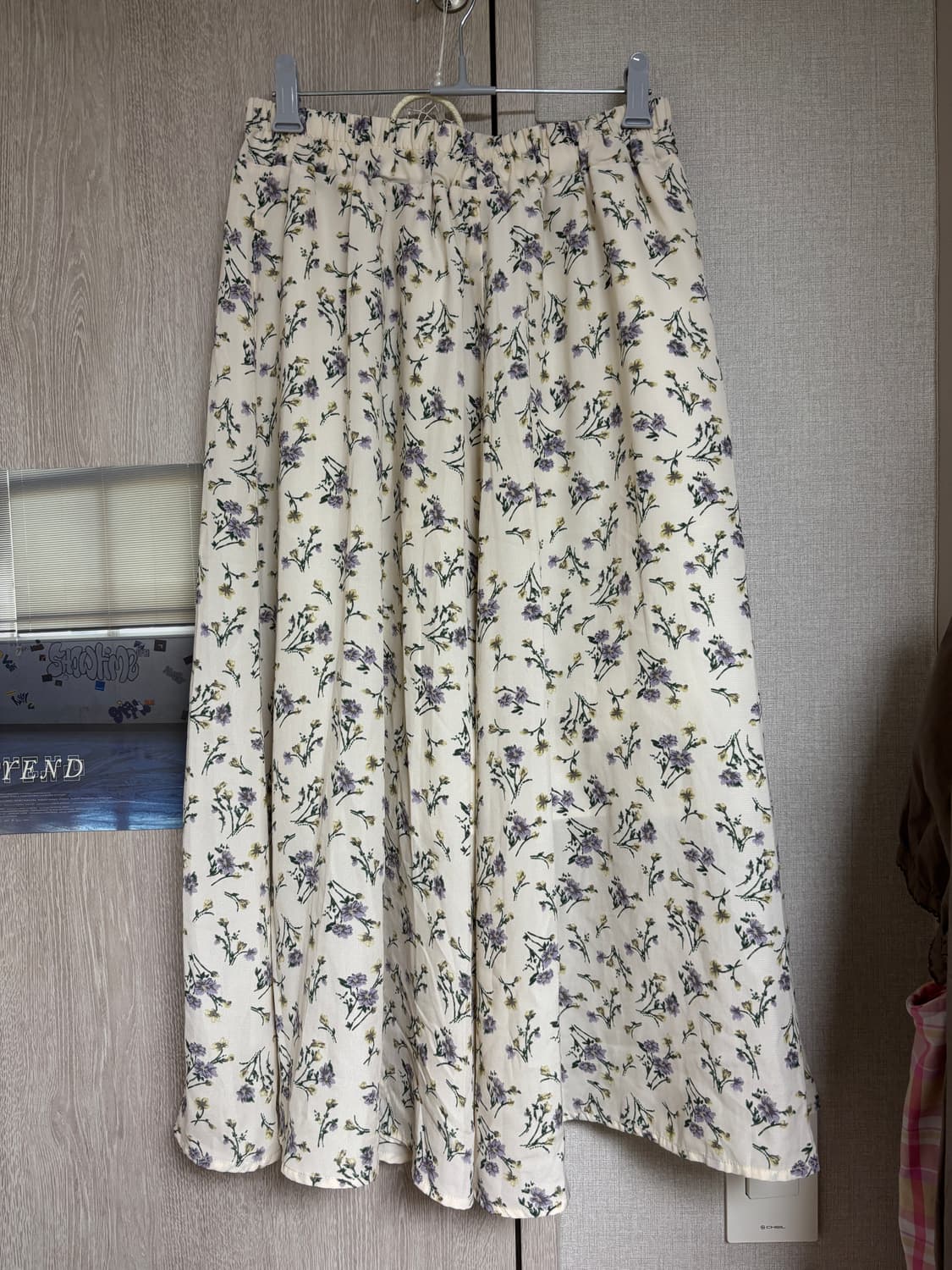 카메 빈티지 모리걸 보라 꽃 롱스커트 상품이미지1