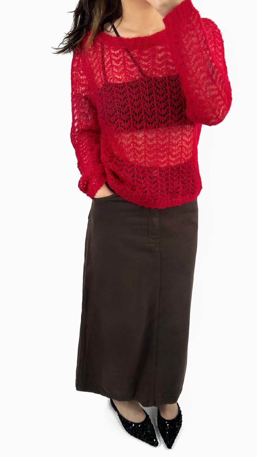 vintage see through knit 상품이미지6
