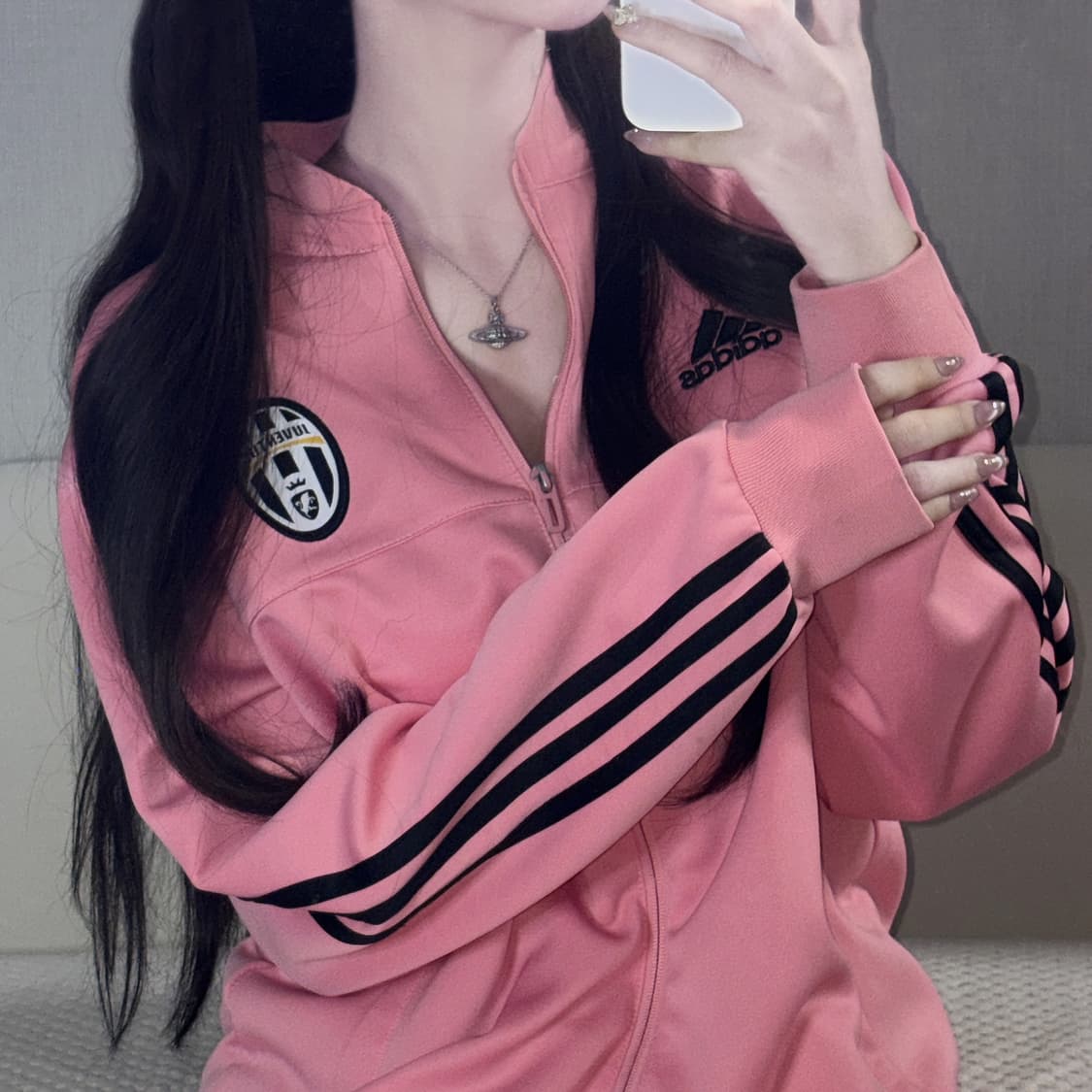 초희귀 아디다스 유벤투스 핑크 져지 L 💕 상품이미지2