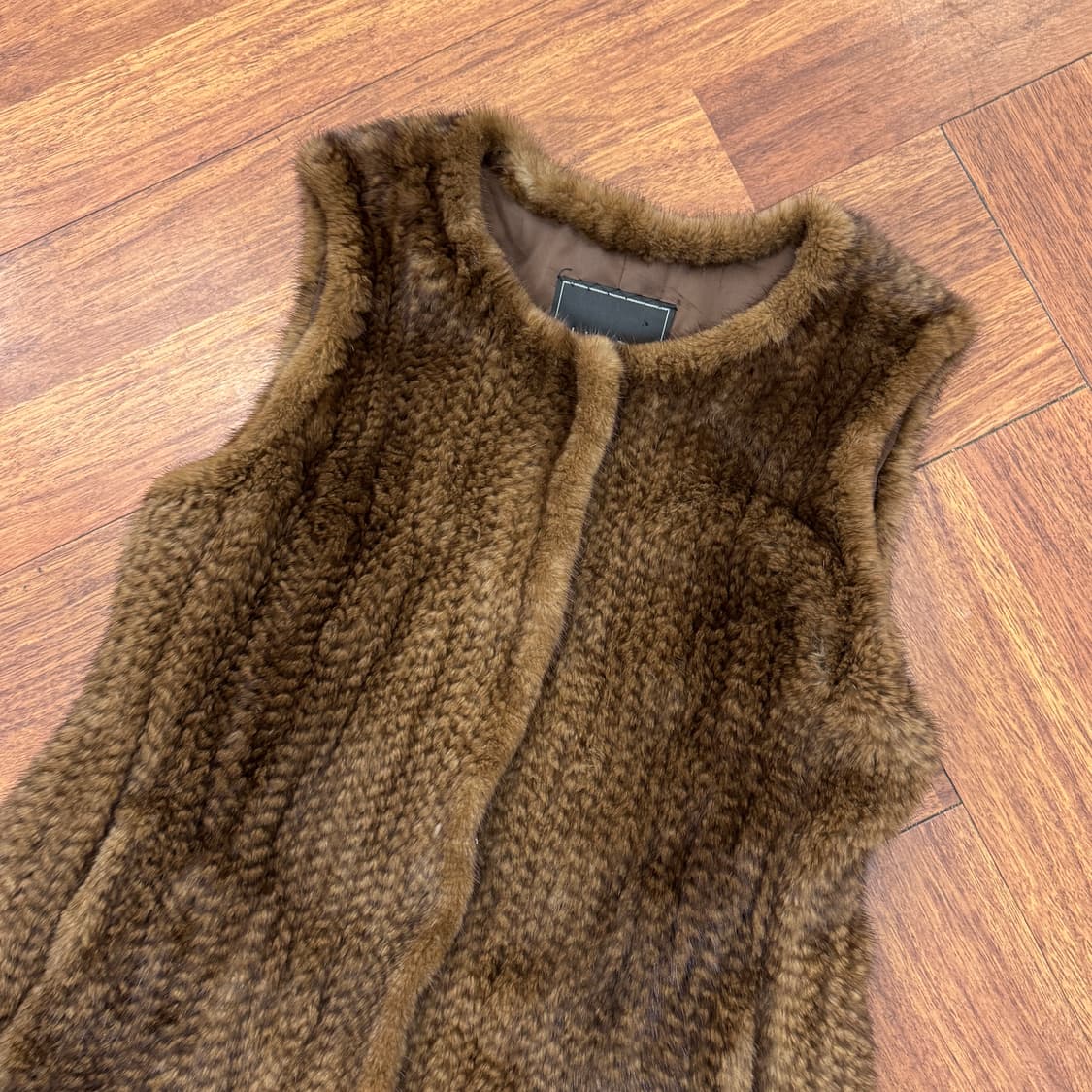 여성용 95 JINDO 진도 밍크 롱 베스트 자켓  상품이미지3