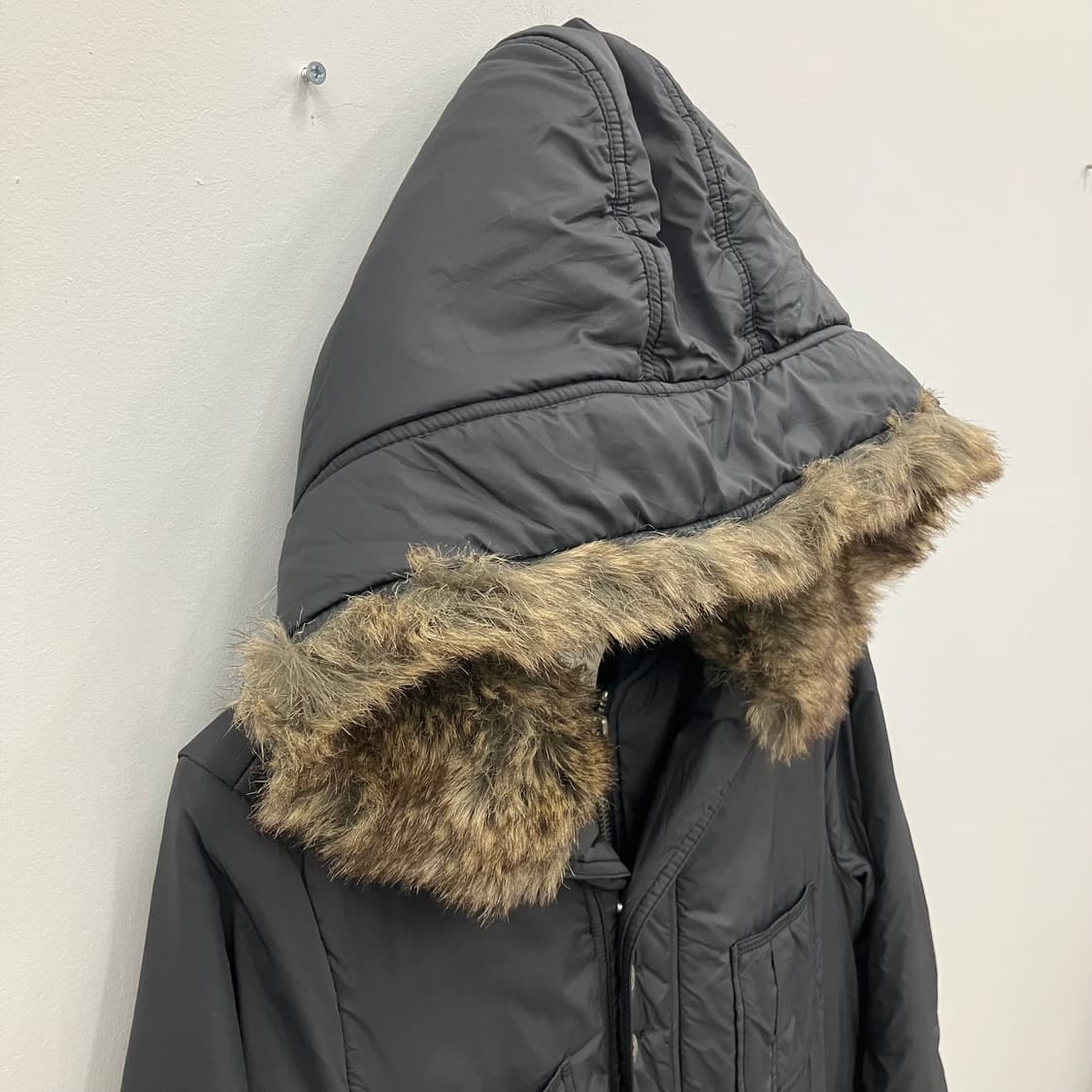 디젤 레이어드 퍼 후드 패딩 XXS 상품이미지4