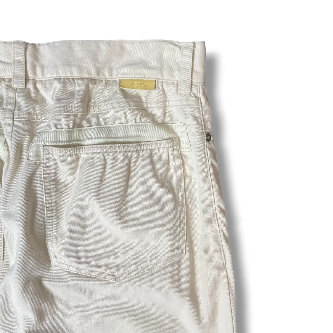 (32) SYSTEM 아이보리 코튼 팬츠 상품이미지3