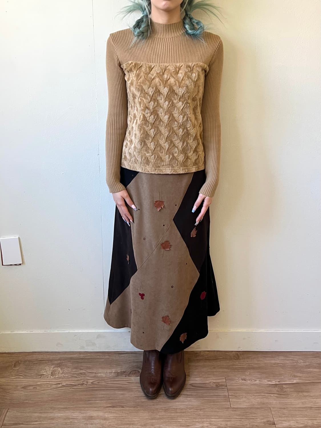 YONGI 패치 스커트 상품이미지8