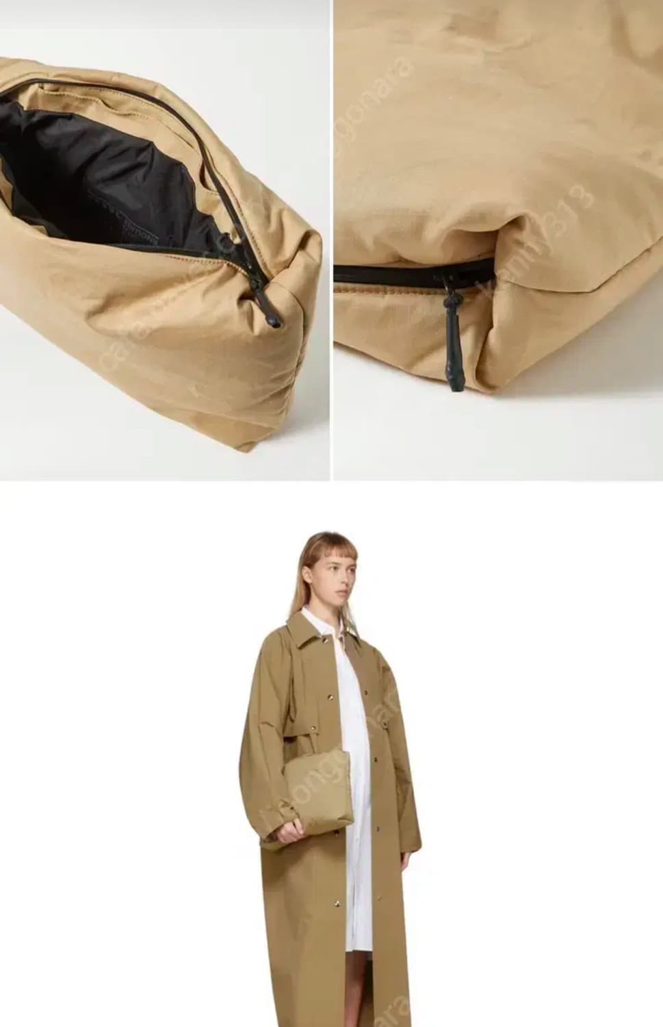 카슬에디션 KASSL EDITION 패딩 캔버스클러치_Brown  상품이미지5