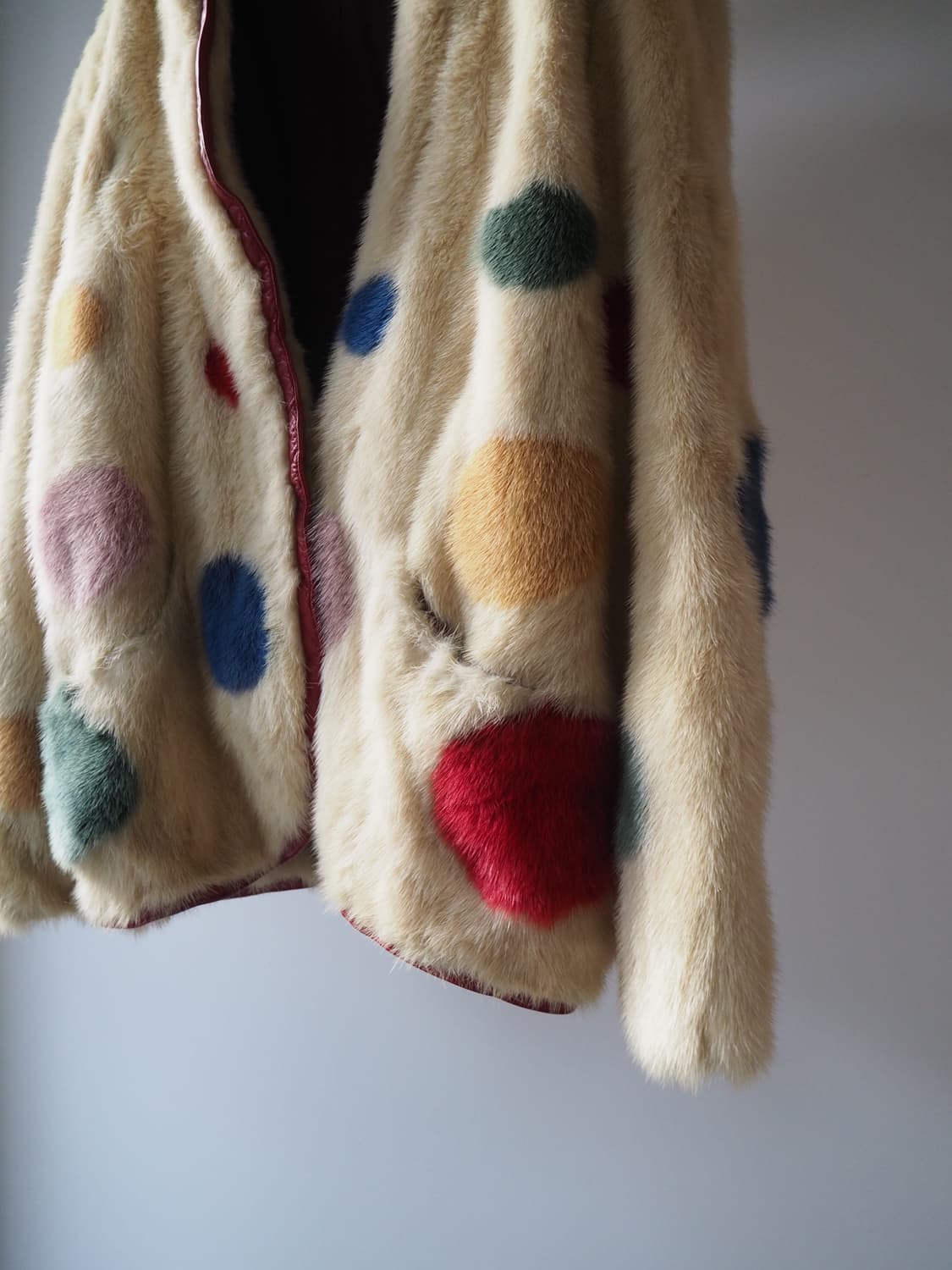 vintage dot fur jacket  상품이미지3