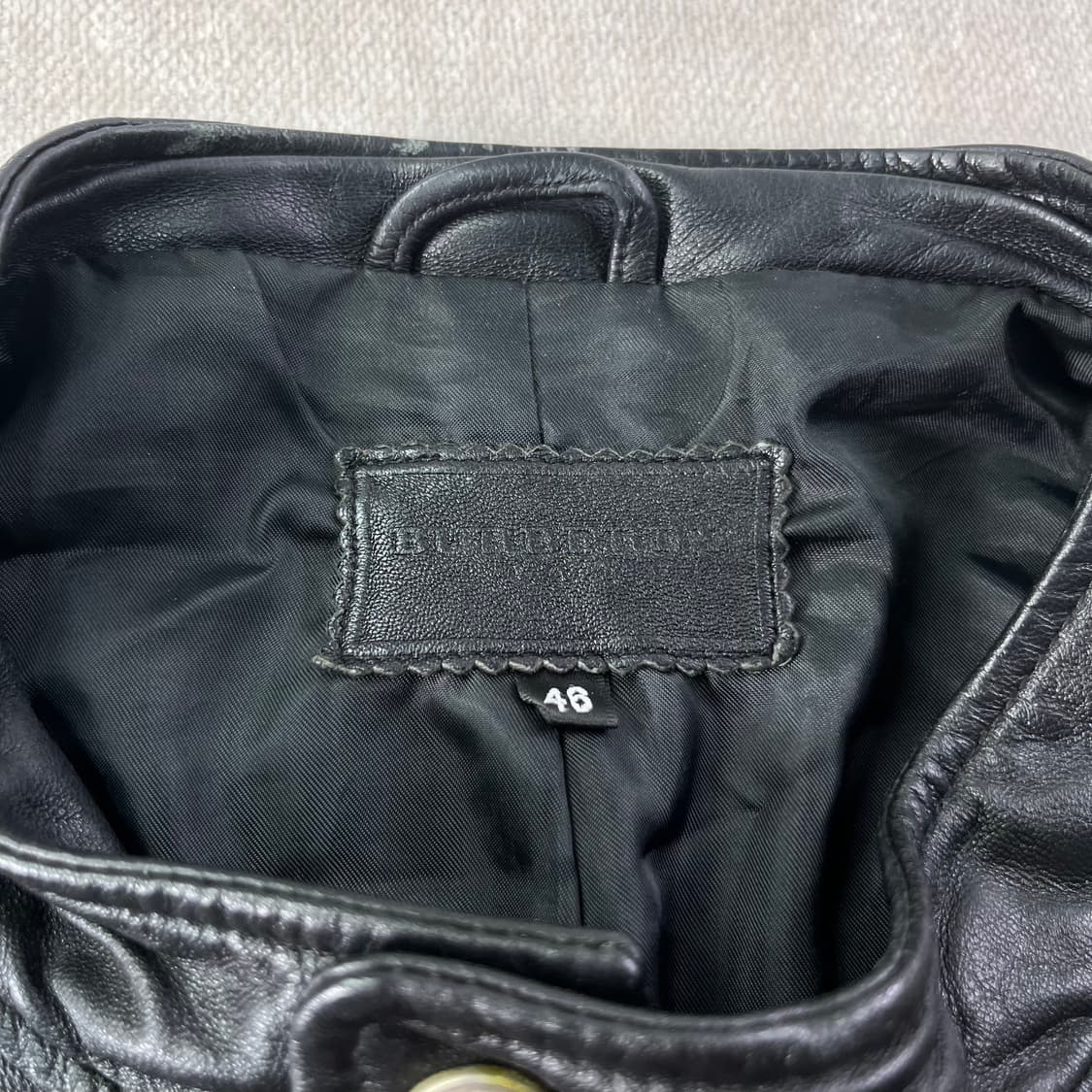 W 100 버버리 90s 램스킨 가죽 자켓 상품이미지2