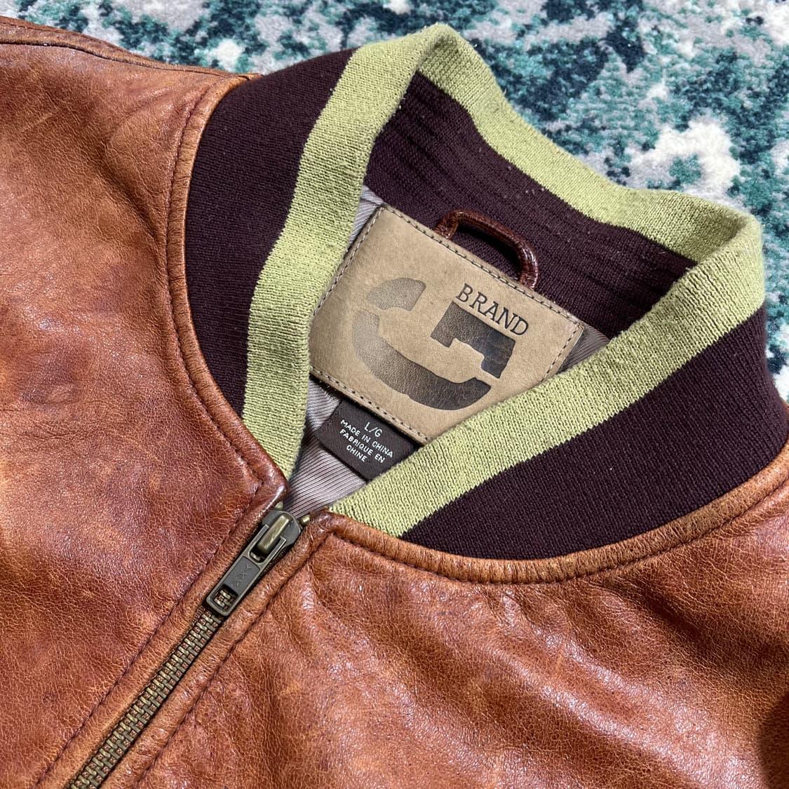 Brand G Leather 웨스턴 가죽 집업 자켓(L) 상품이미지3