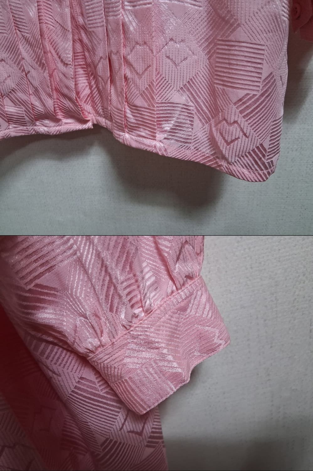 프랑스 MARIO VALENTINO 핑크 실크블라우스 통66 상품이미지5