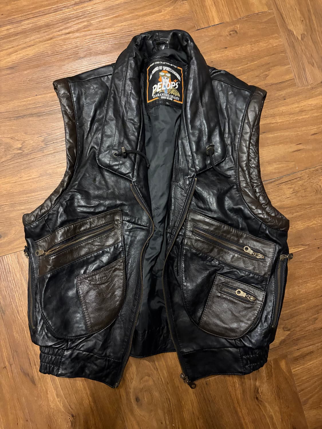 00S KOREAN VINTAGE LEATHER DYSTOPIA VEST 상품이미지4