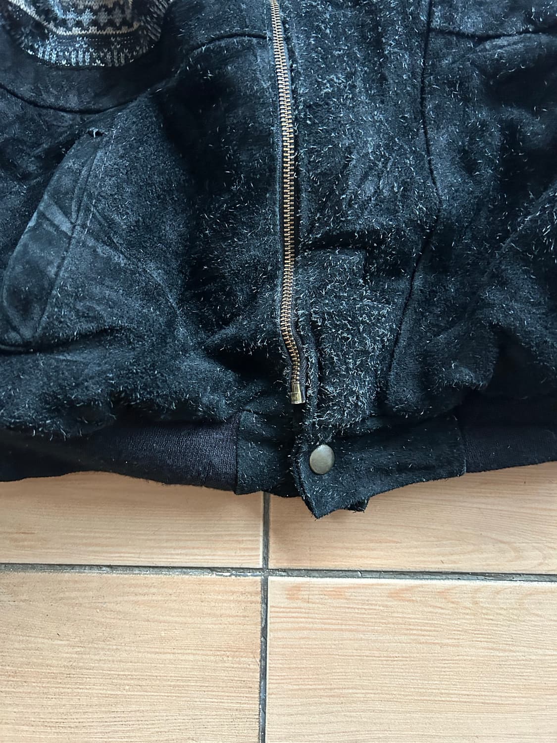 빈티지 소가죽 스웨이드 블루종자켓 상품이미지3