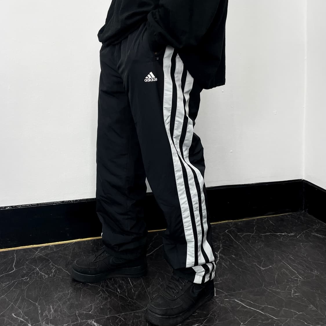 S 아디다스 삼선 와이드 트랙팬츠 상품이미지1