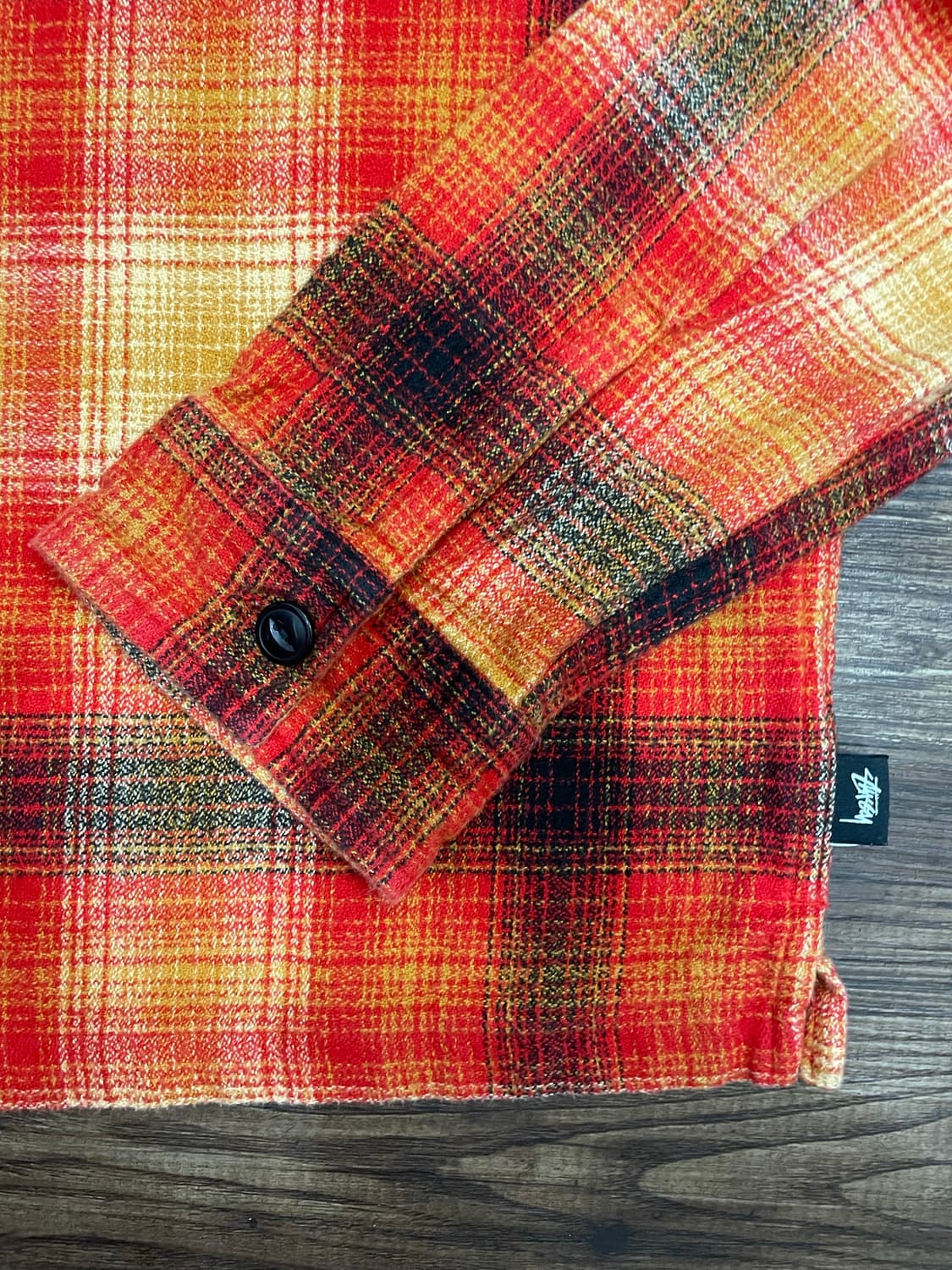 Stussy Zip Up Crepe Plaid Shirt 상품이미지5