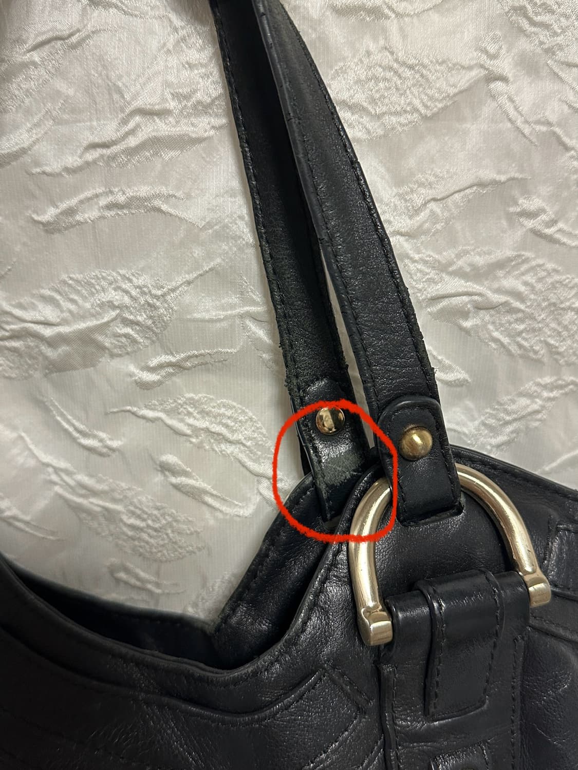빈티지 펑크 락시크 지퍼 디테일 레더 숄더백 상품이미지8