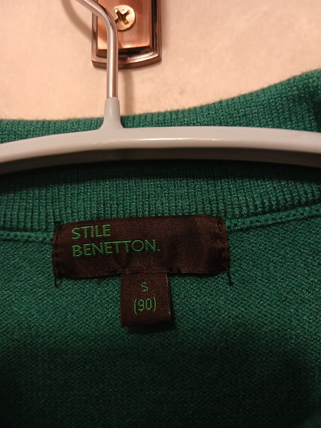 베네통 정품 여성 니트 긴팔 카라티 90 (S) 사이즈 상품이미지2