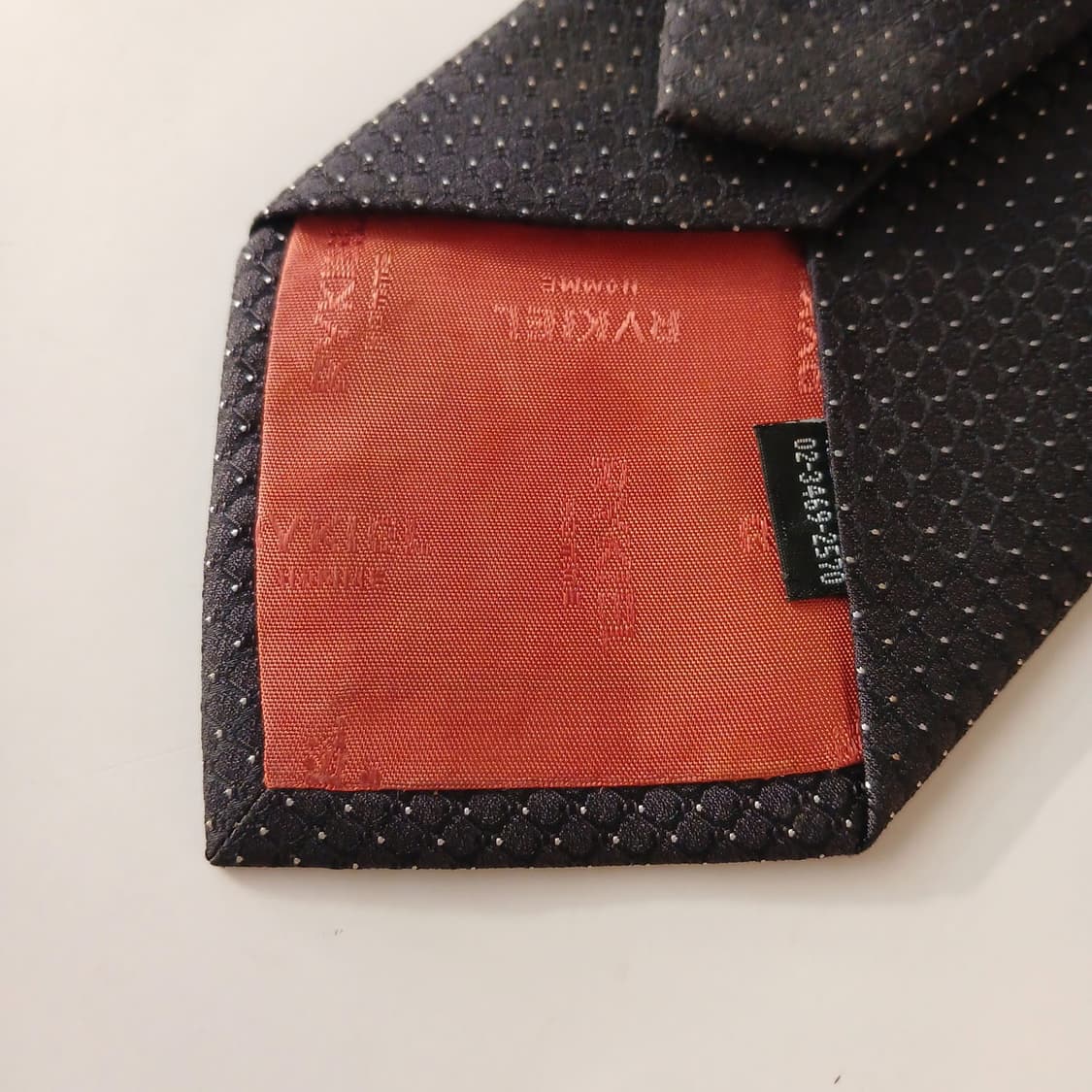 소니아리키엘 실크 블랙 미세 패턴 넥타이 9.5cm A+등급 A19144 상품이미지7