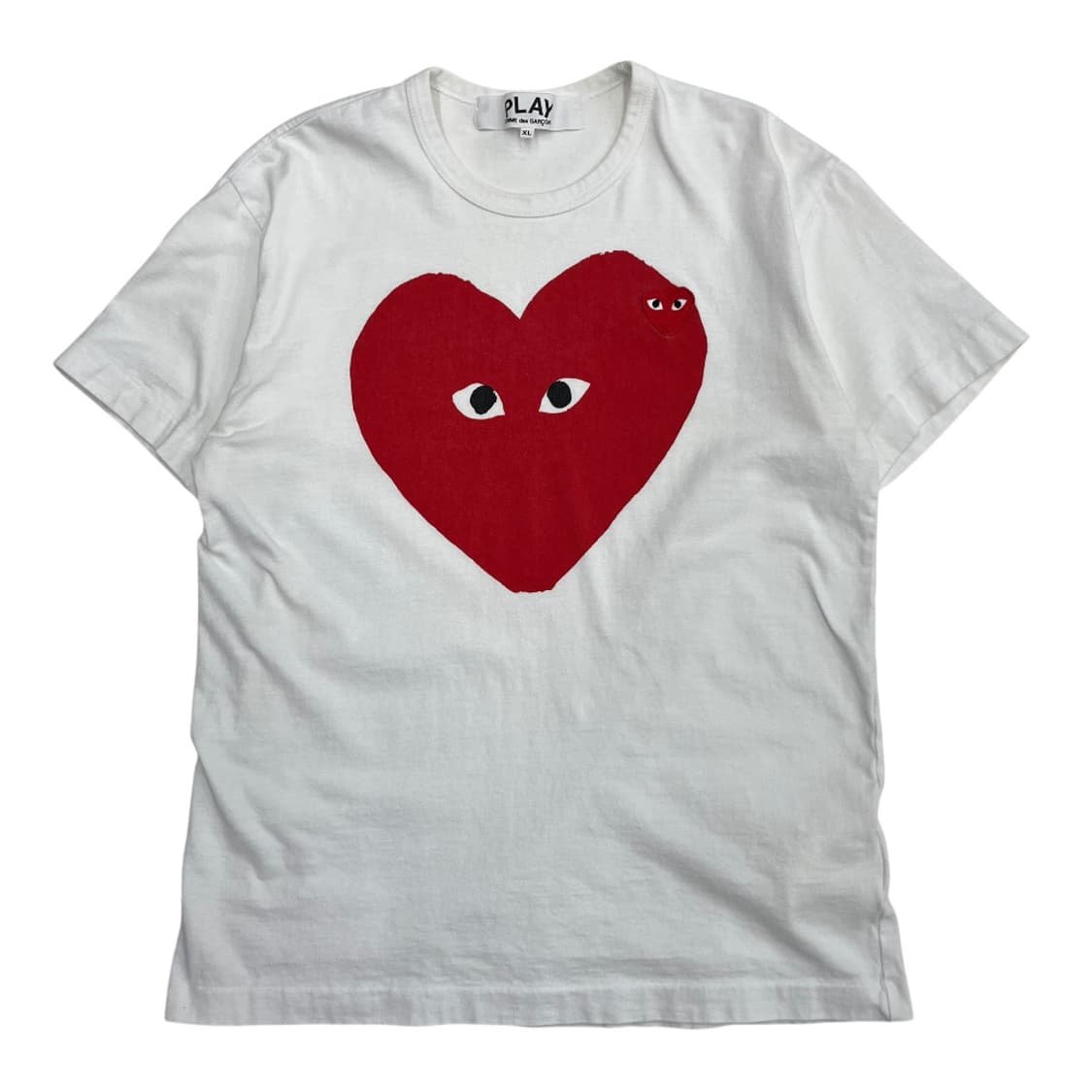 꼼데가르송 레드하트 와펜 하트 프린팅 반팔 XL 상품이미지2