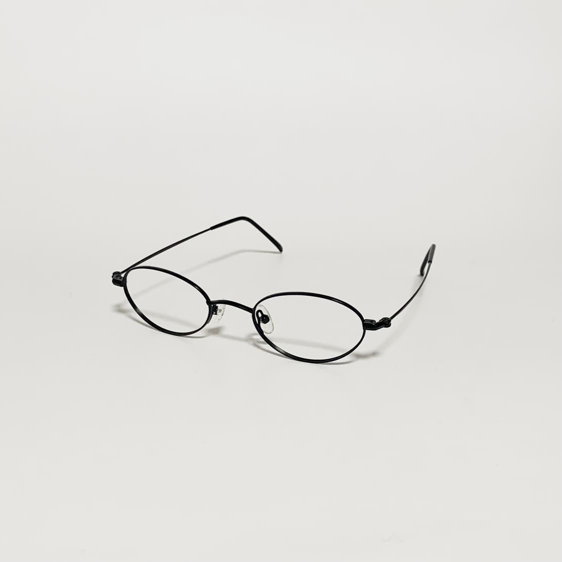 954 데드스탁 빈티지안경 블랙 미니멀 오벌 가벼운 메탈 데일리 픽키 상품이미지2