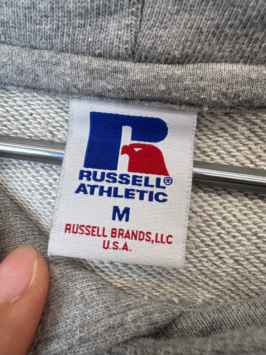 Russell Athletic 러셀 기본 무지 회색 후드티 상품이미지5
