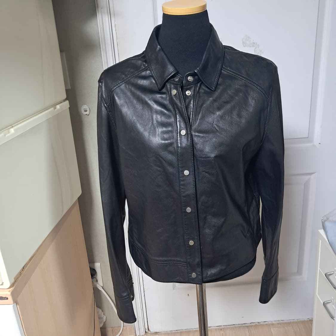 maje마쥬 양가죽 셔츠겸 자켓 블랙 55 상품이미지1