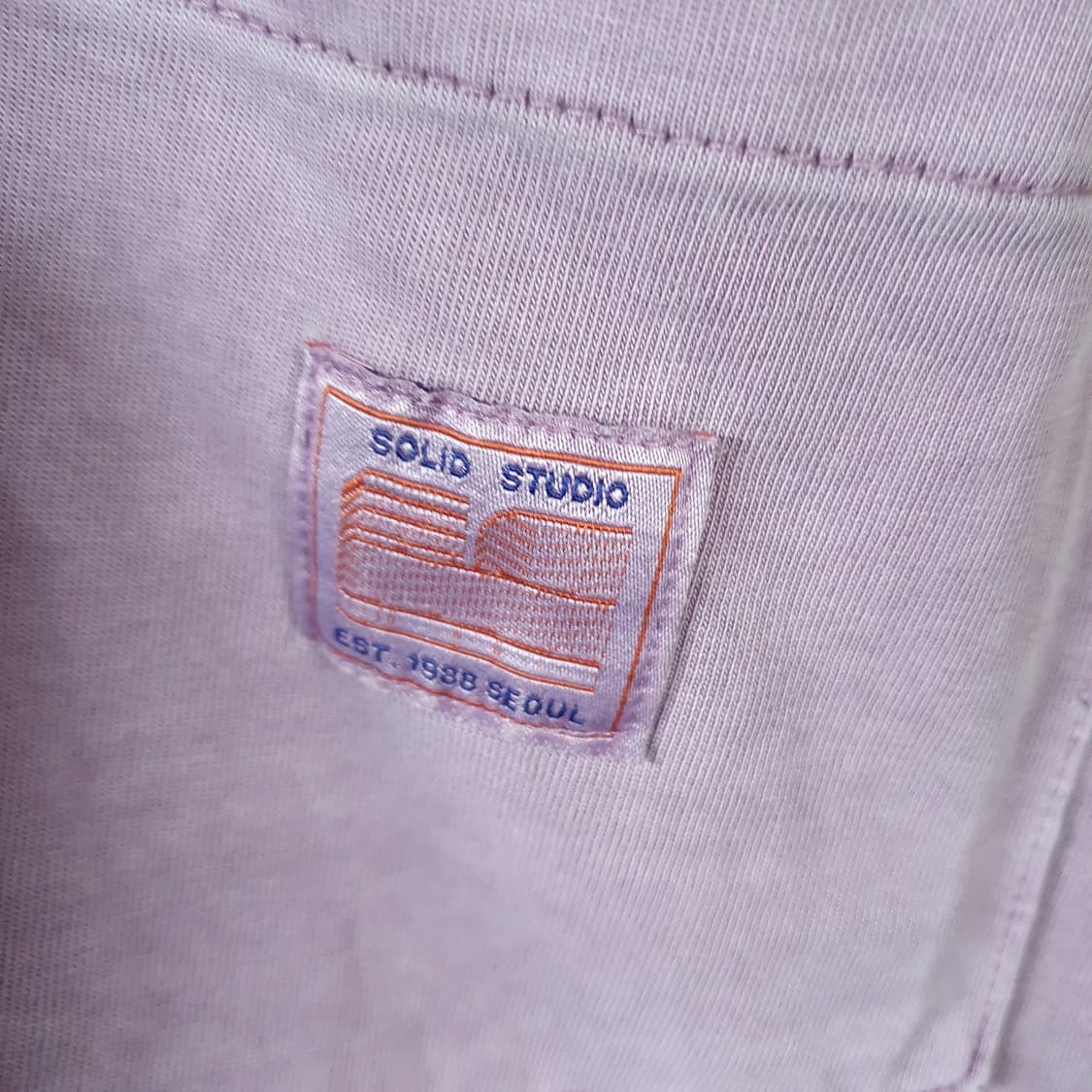 [B Grade] 솔리드옴므 25ss 바이올렛 빅오버 포켓 티셔츠 상품이미지3