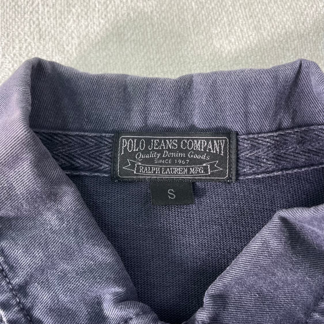 95 폴로랄프로렌 진스 성조기패치 빈티지 워싱 럭비티 상품이미지4