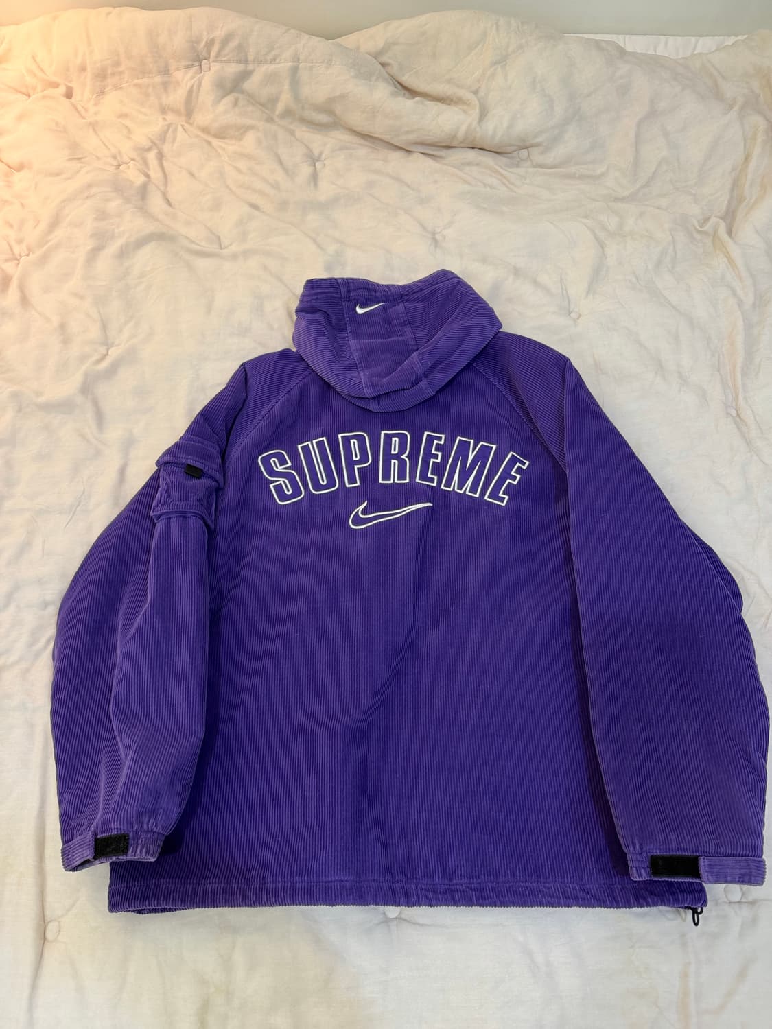 (XL)슈프림 x 나이키 아크 코듀로이 후드 자켓 퍼플  상품이미지3