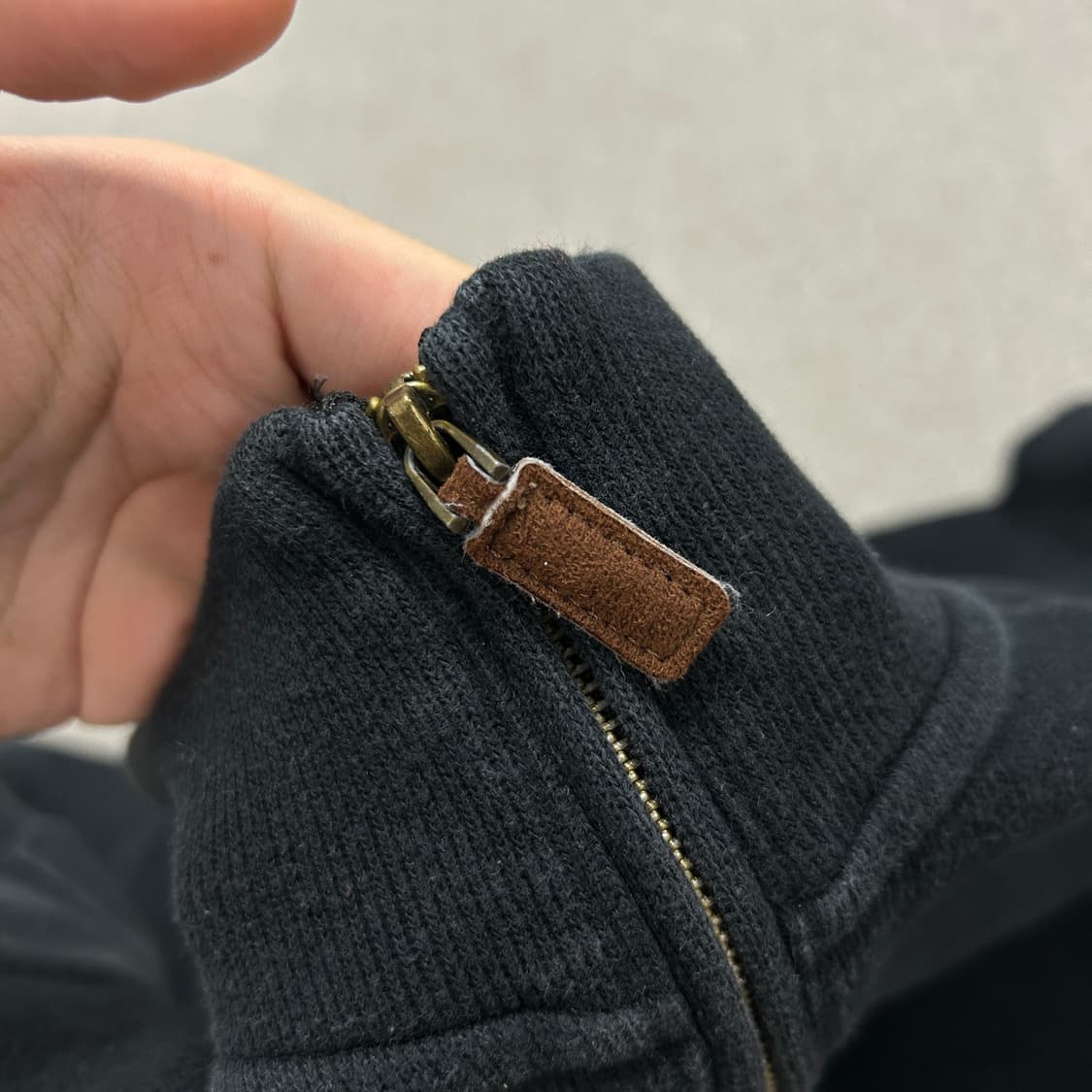 폴로 하프집업 블랙 코튼니트(XLT) 상품이미지5