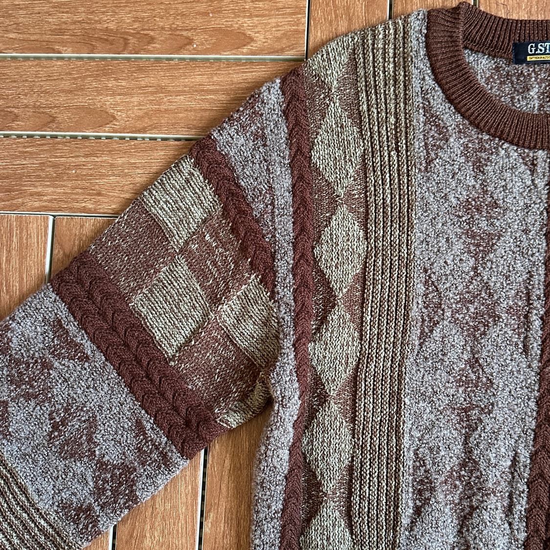 G.Staff mix wool knit sweater 상품이미지3