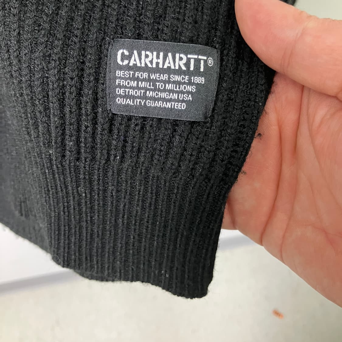 칼하트 블랙 골지 니트 S 상품이미지4