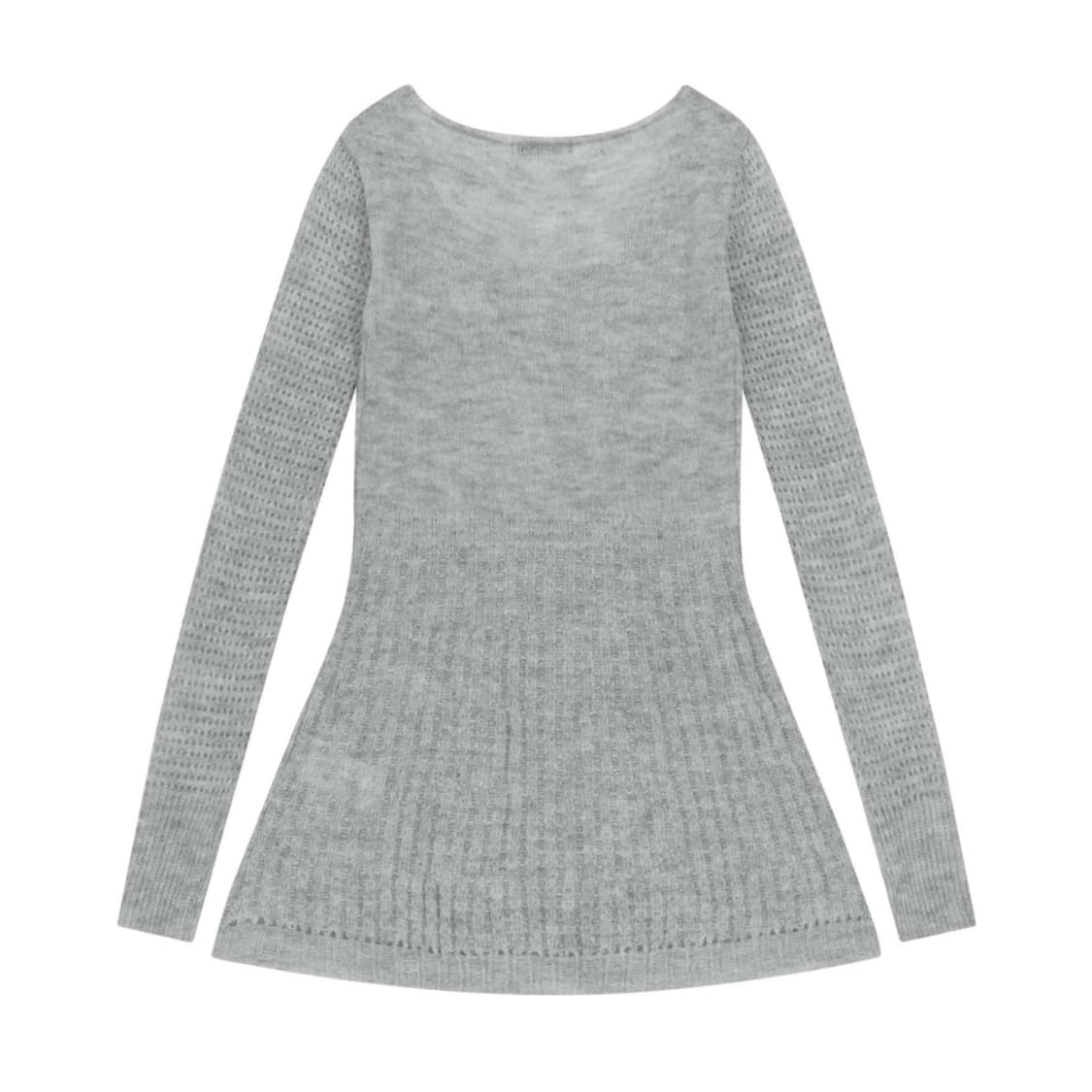 코이세이오 소프트 벨 니트 원피스 라이트 그레이 드레스 상품이미지3
