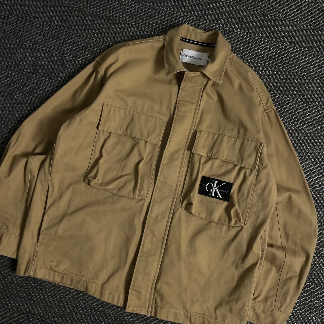 캘빈클라인 브라운 데님 포켓 워크 자켓y 3572 상품이미지1