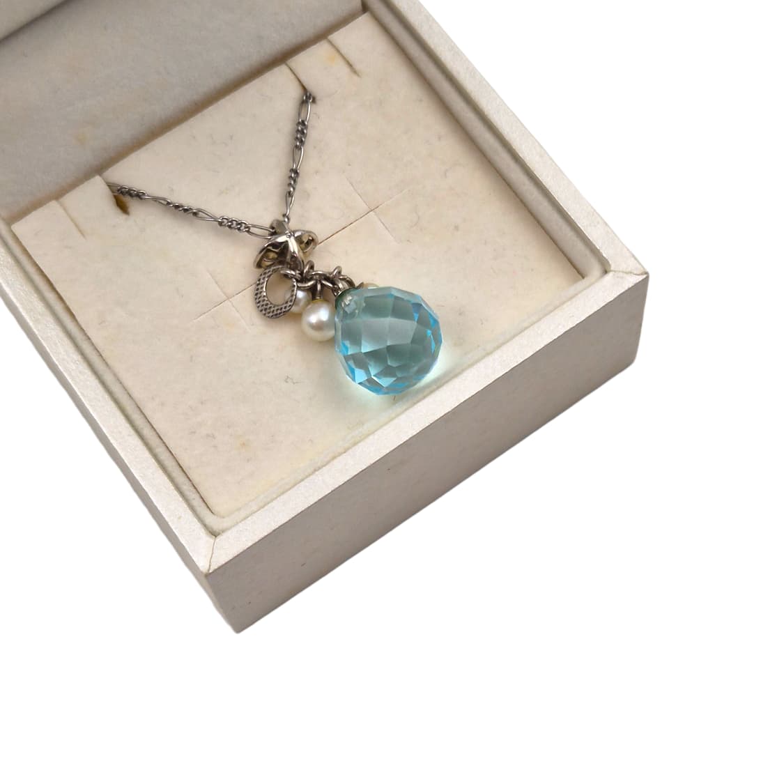 90s 꾸레쥬 한정 물방울 크리스탈 목걸이 상품이미지2