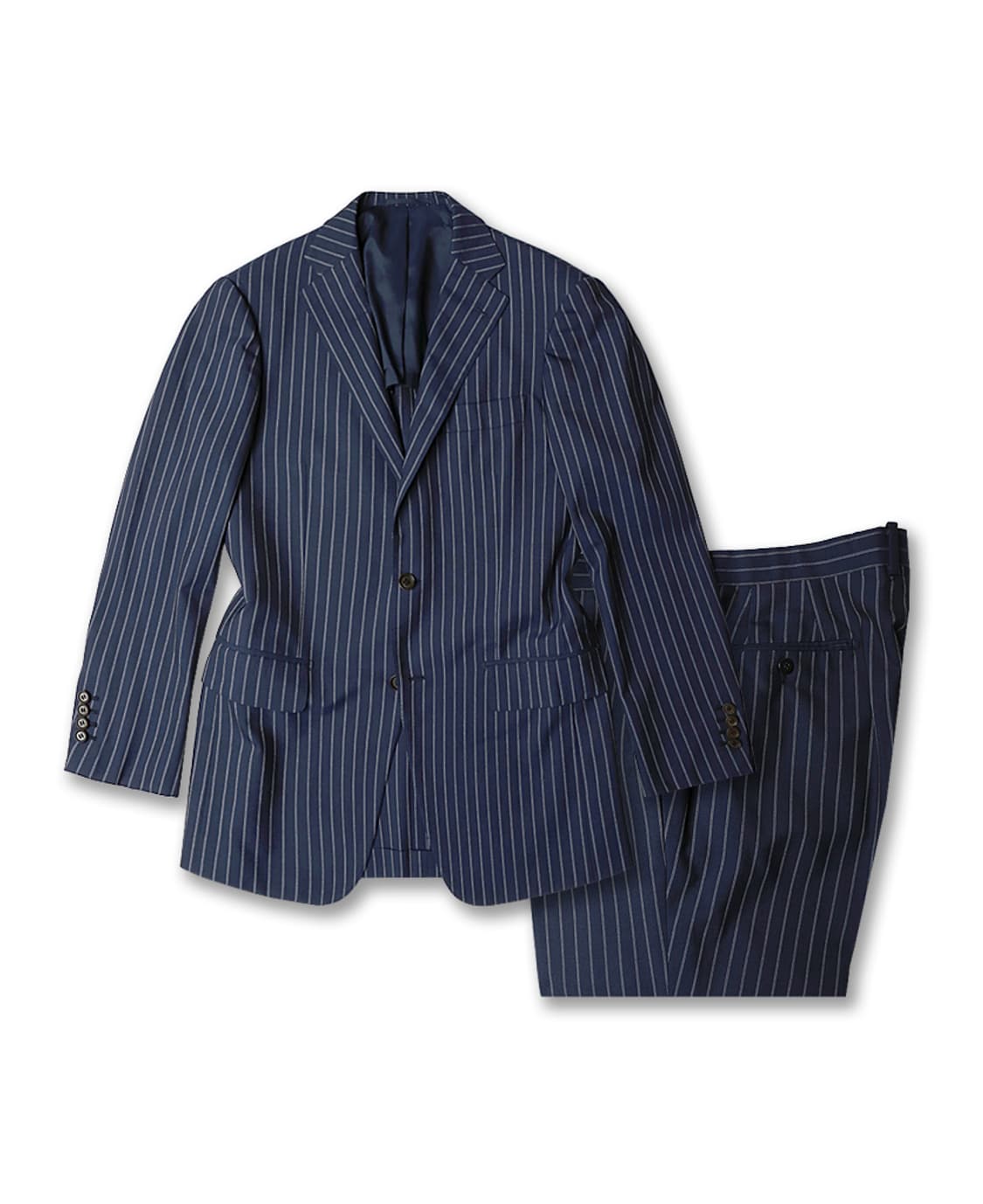 링자켓 [Ring Jacket] 울 네이비 스트라이프 수트 재팬 메이드 상품이미지1