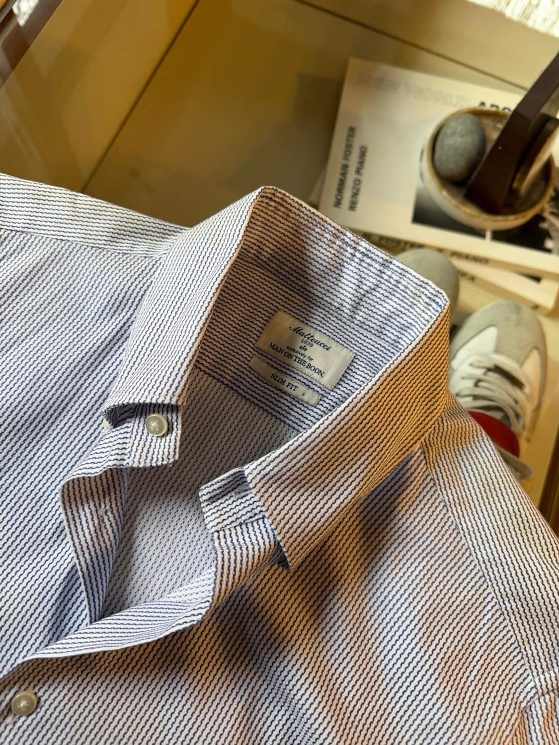 마테우치 X 맨온더분 버튼다운 셔츠 100 상품이미지9